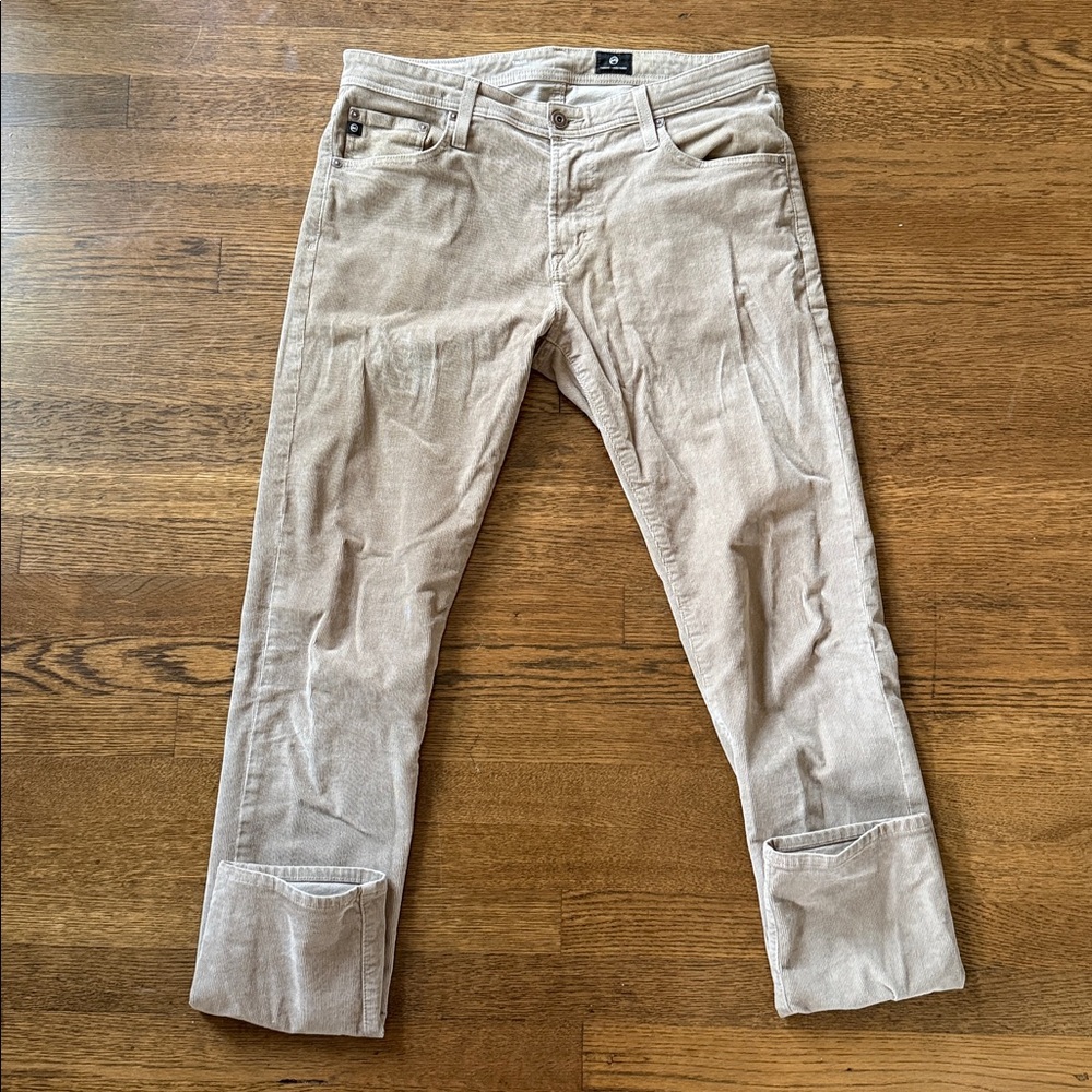 Ag Adriano Goldschmied Tan Corduroy Pants